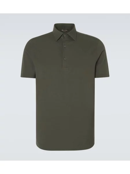 Поло тениска Loro Piana зелено