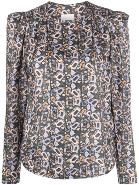 Bluză Isabel Marant cu model floral cu imagine negru