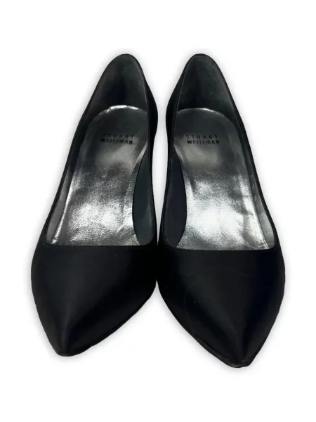 Pantofi cu toc Stuart Weitzman cu vârf ascuţit negru