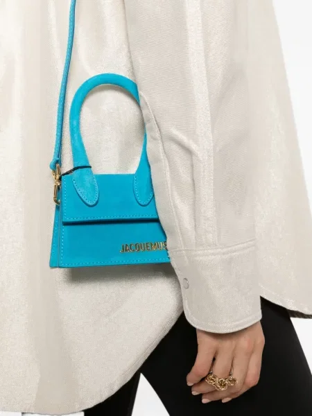 Geantă Jacquemus din piele albastru