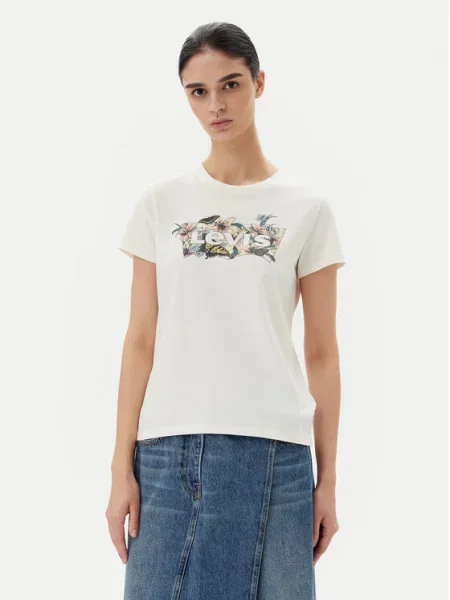 Тениска Levi's THE PERFECT TEE бежово бяло