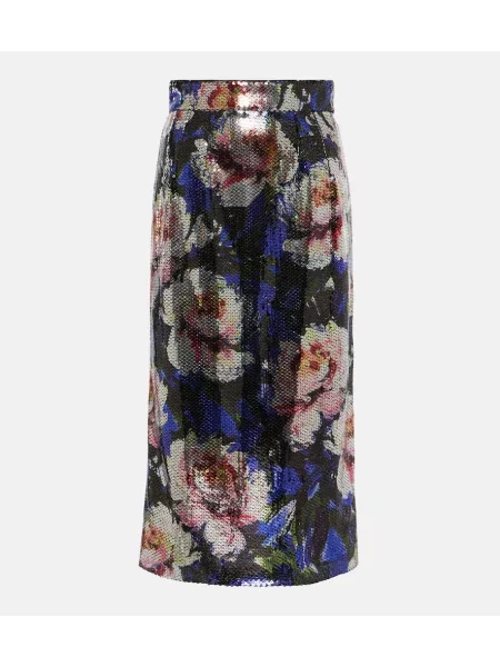Fustă midi Dolce&gabbana cu model floral până la genunchi