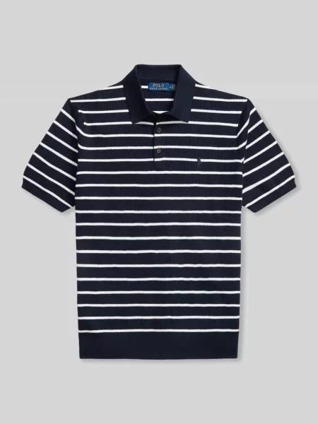 Koszulka polo z czystej bawełny o kroju regular fit Polo Ralph Lauren granatowa