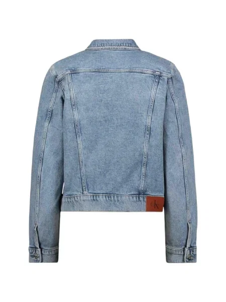 Geacă de blugi Calvin Klein Jeans albastru