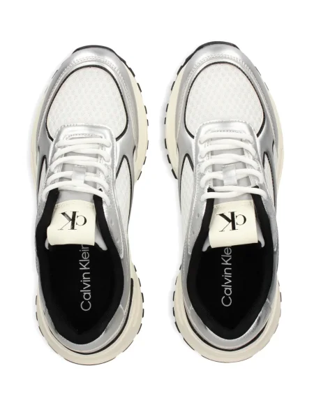 Sneakerși Calvin Klein argintiu