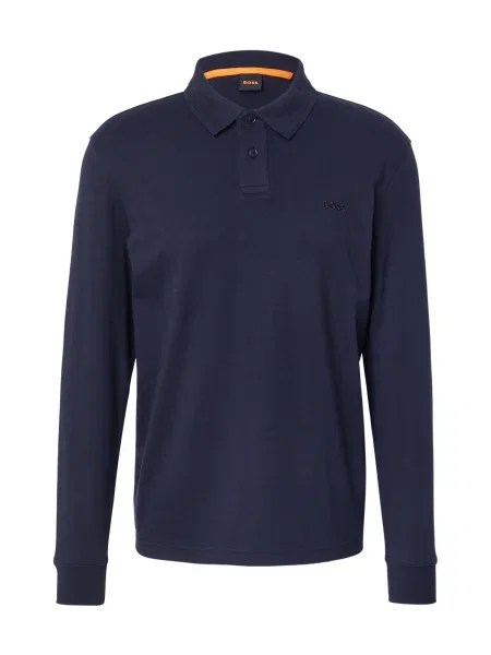BOSS Tricou albastru închis portocaliu