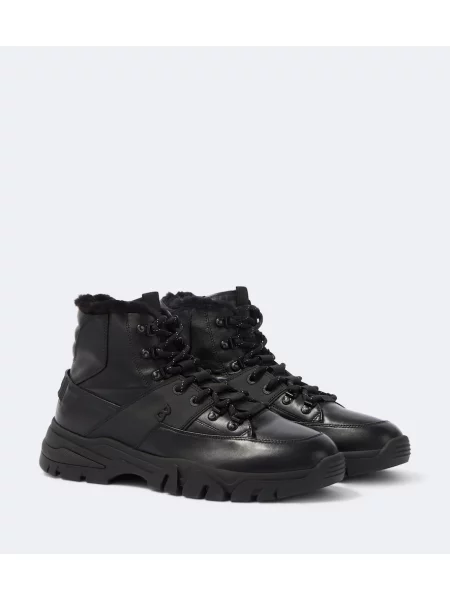 Botine Bogner din dantelă negru