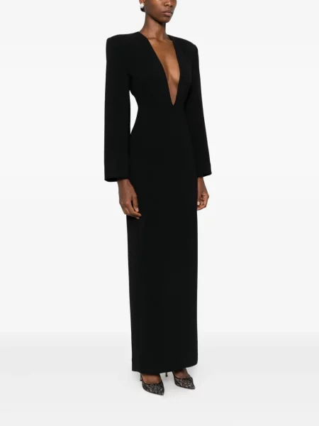 Rochie maxi Solace London lungă de costum negru