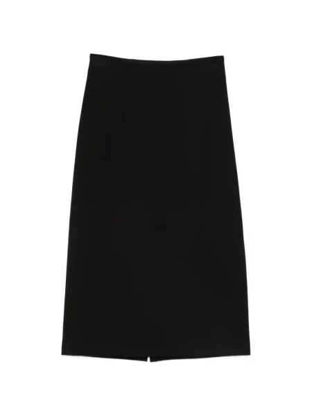 Fustă midi Liviana Conti până la genunchi cu crăpătură negru