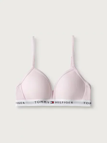 Tommy Hilfiger trojuholníková podprsenka detská ružová