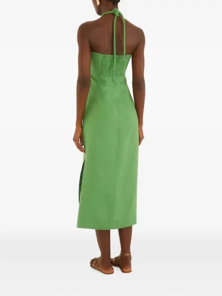 Rochie midi Farm Rio cu broderie verde