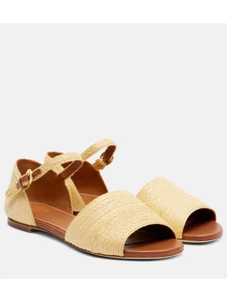 Sandale Staud din piele bej