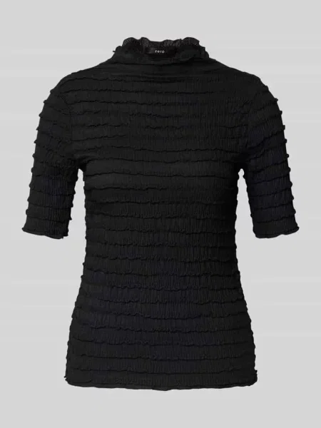 T-shirt z rękawem o dł. Zero czarna