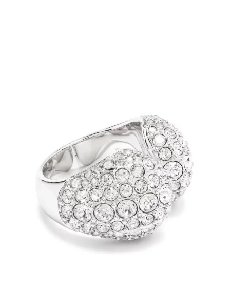 Inel Swarovski argintiu