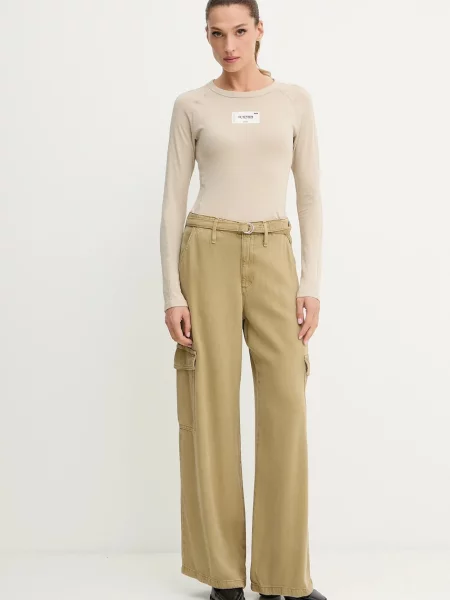 Levi's spodnie BAGGY DAD CARGO szerokie medium waist zielony