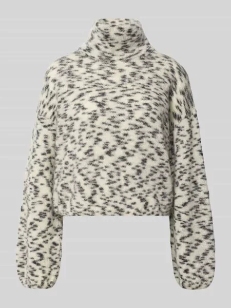 Sweter z półgolfem o kroju oversized z mieszanki wełny Armedangels biały