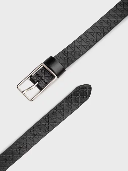 Кожаный ремень Calvin Klein черный