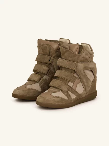 Isabel Marant Vysoké Sneakersy Bekett olivová