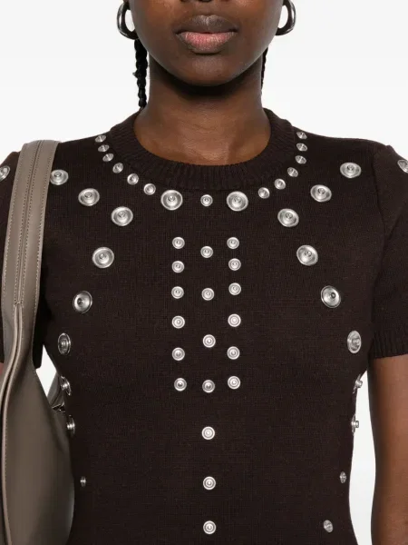 Rochie mini Coperni scurtă de costum maro