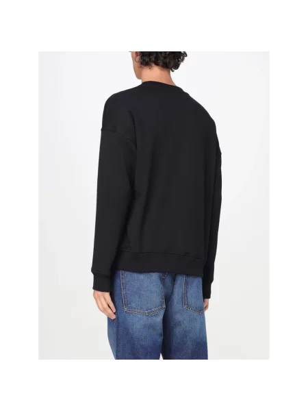 Bluza nierozpinana Diesel z logo czarna