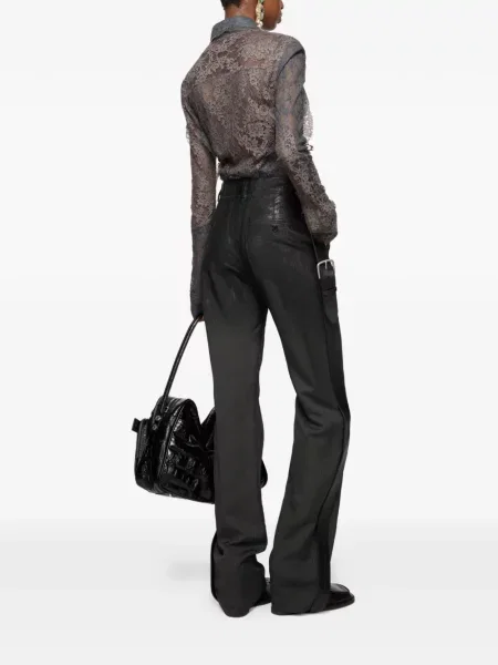 Pantaloni Acne Studios cu cataramă negru