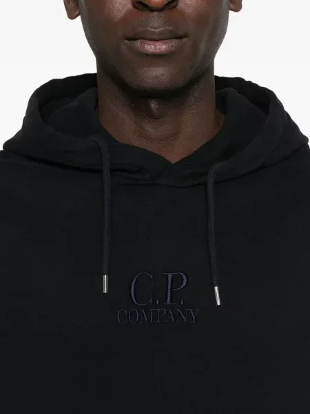Суичър с качулка C.p. Company бродиран черно
