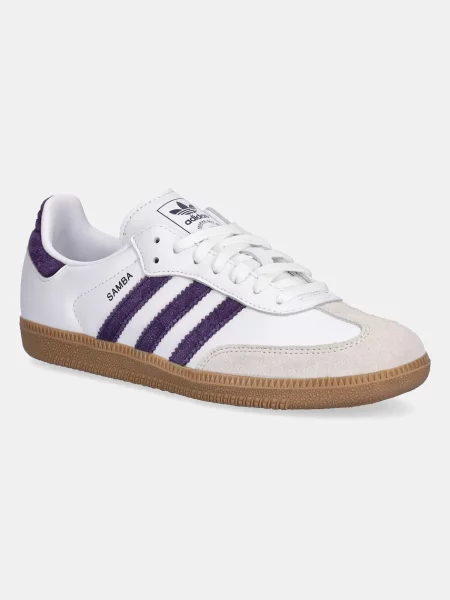 Usnjene superge adidas Originals Samba OG bela