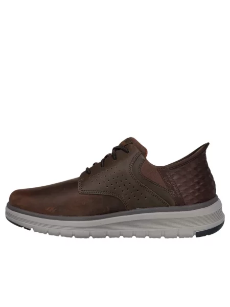 Sneakersy Skechers skórzane brązowe