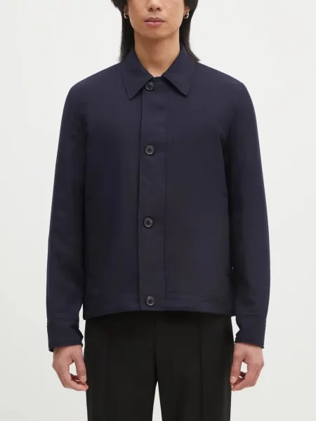 Geacă Paul Smith de lână albastru