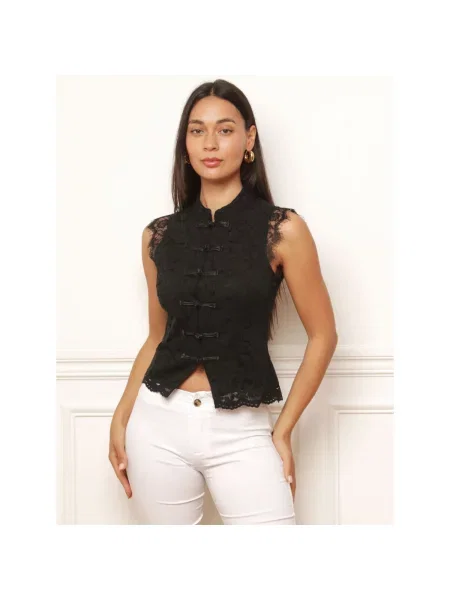 Top La Modeuse negru