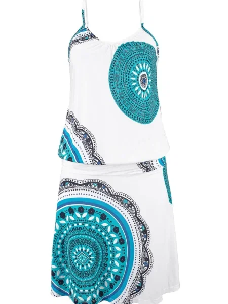 BEACH TIME Rochie de plaja / turcoaz alb