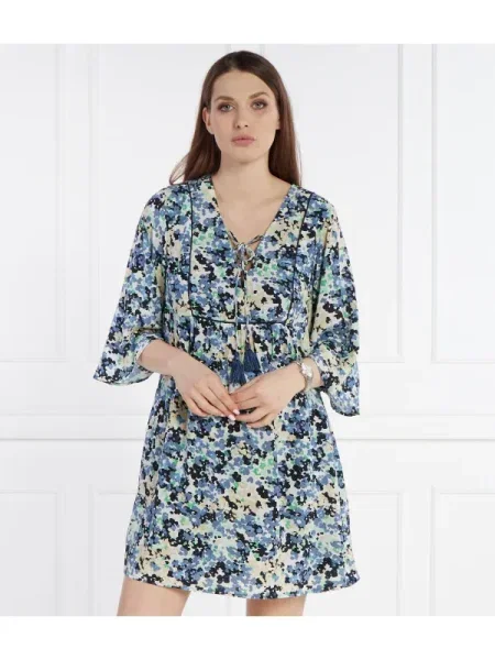 Pepe Jeans rochie mini evazati albastru