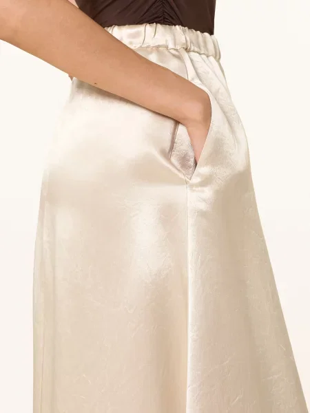 Mm By Max Mara Saténová Sukně Tuono krémová