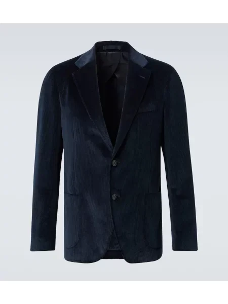 Manšestrové sako Lardini modré