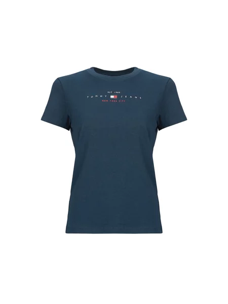 Tommy Jeans Majica mornarska / češnjevo rdeča bela