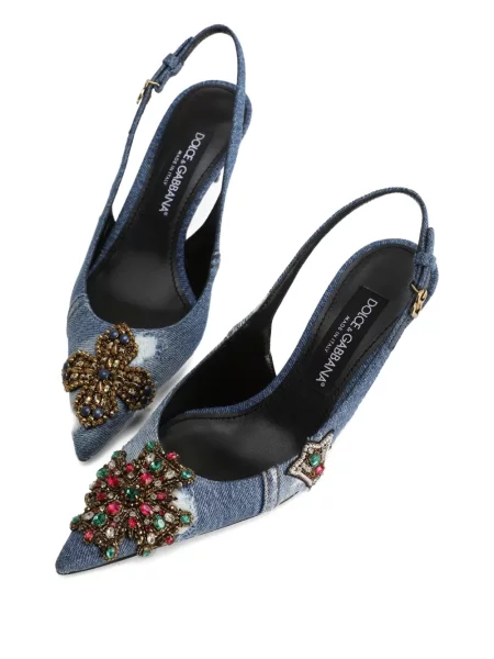 Pantofi cu toc Dolce & Gabbana albastru