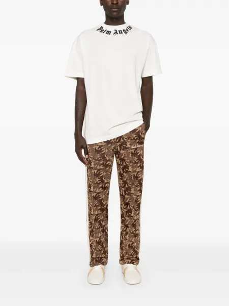 Siuvinėtos kelnės Palm Angels ruda