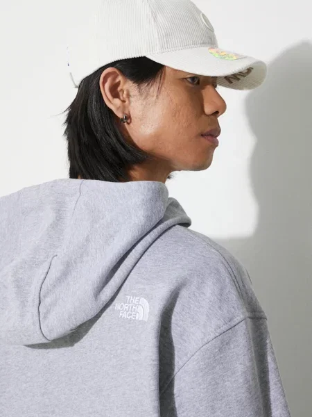 Кофта The North Face M Essential Hoodie з капюшоном меланж сірий