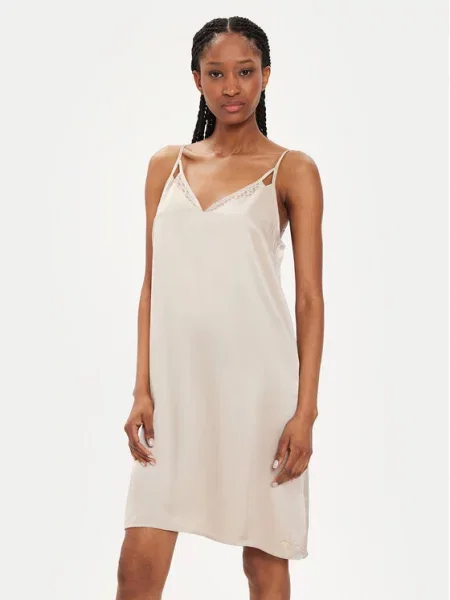 Boss Nočna srajca Audrey Regular Fit bež