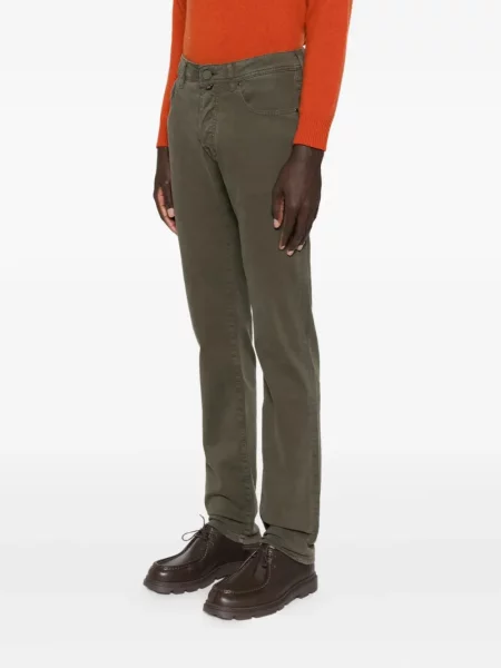 Pantaloni Jacob Cohën cu 5 buzunare verde