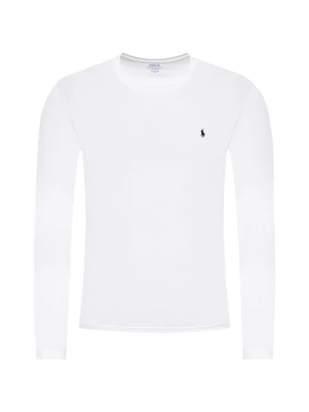 Tričko Polo Ralph Lauren s okrúhlym výstrihom biela