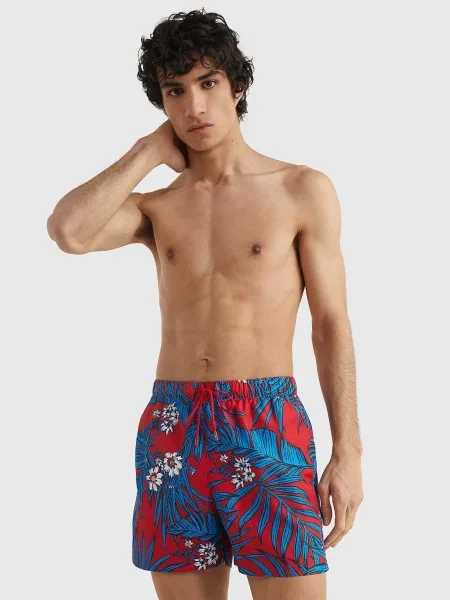 Húzózsinór fürdőruha Tommy Hilfiger nyomtatás kék