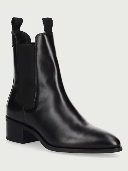 Gant ghete scurte cu pentru femei din piele St Broomly negru