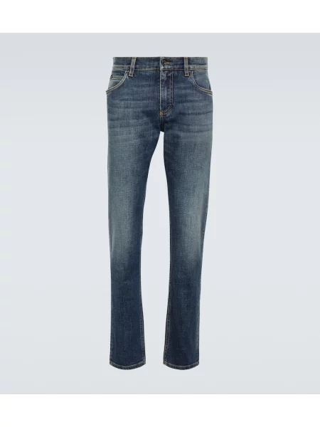 Ravne kavbojke Dolce&gabbana modra