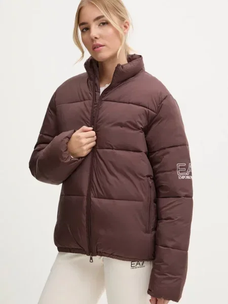 Emporio Armani geaca femei de iarna maro