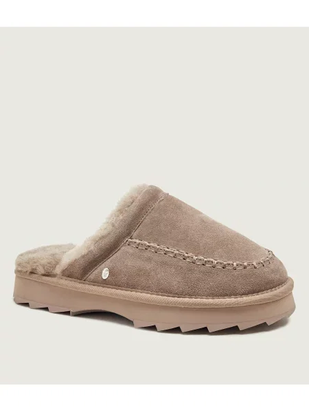 EMU Australia Căptușite papuci de casă Sharky Slide | piele întoarsă | shearling bej