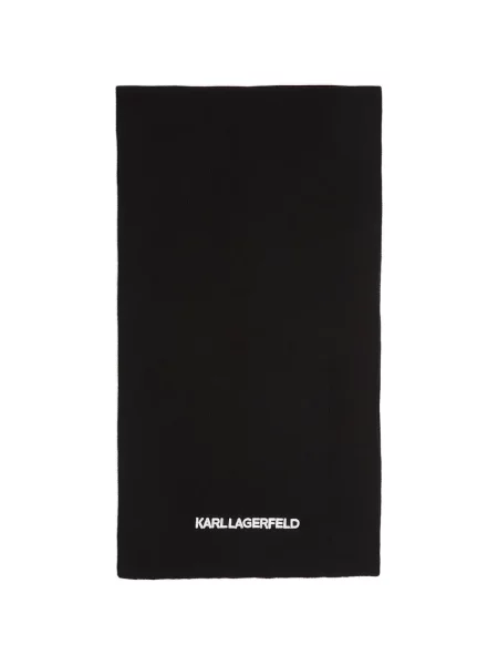 Fular Karl Lagerfeld cu autograf negru