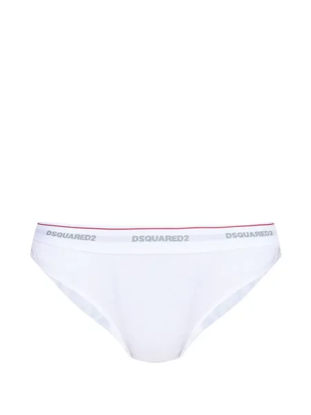Kalhotky briefs Dsquared2 s autogramem bílé