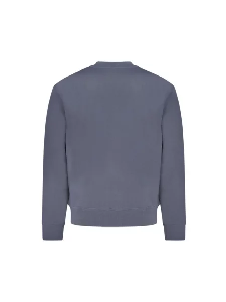 Bluza z kapturem Hugo Boss z kapturem frotte z dekoltem w kształcie litery U niebieska