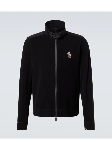 Cardigan Moncler Grenoble din fleece negru